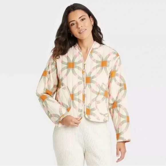 Women's Multicolor quilt Jacket - Picture 1 of 4